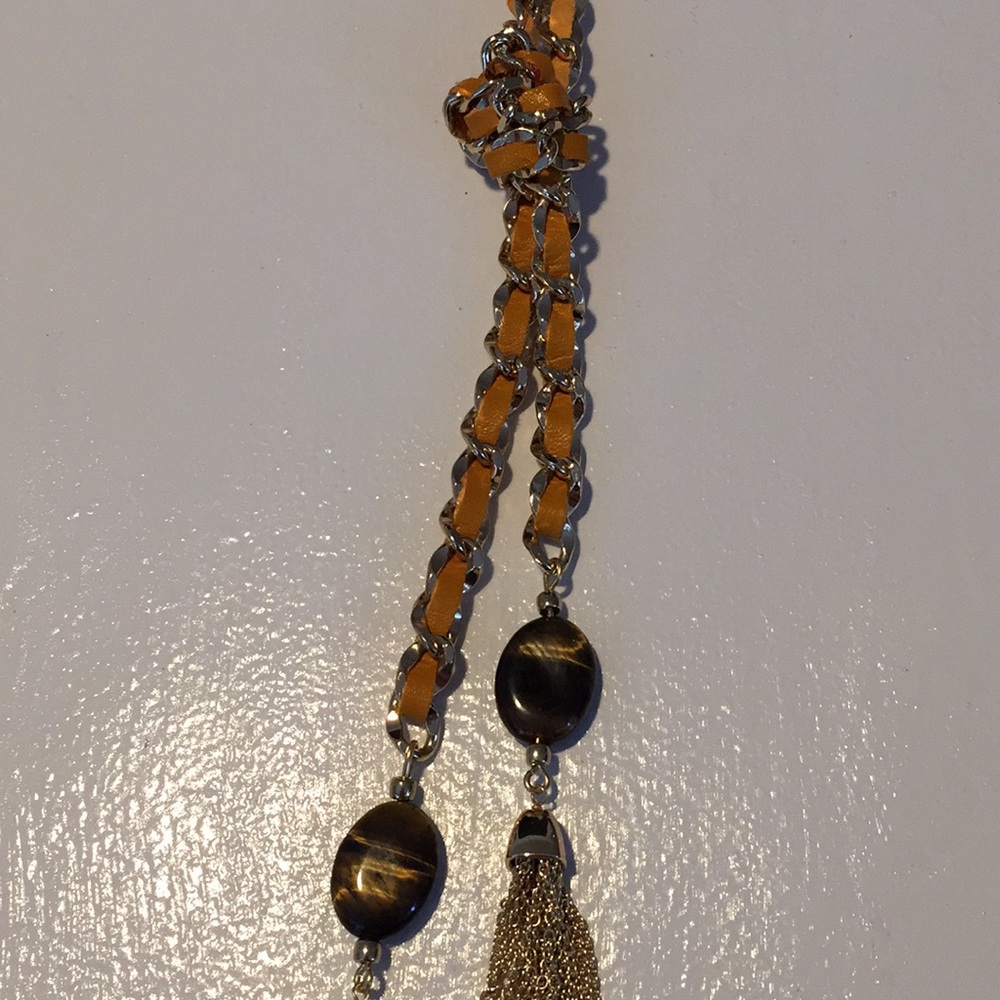 🎉SALE NWT WHBM Tiger Eye earring and necklace set - Picture 5 of 6